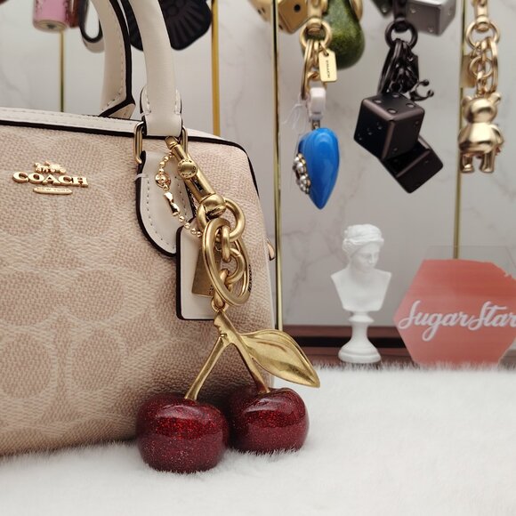 COACH Cherry Bag Charm Keychain - Picture 8 of 9